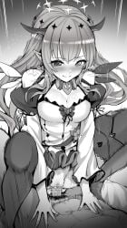 1boy 1girls black_and_white clothed clothed_sex female_on_top hololive hololive_english hololive_english_-promise- horn irys irys_(hololive) long_hair mp150_plus penis pussy sex vaginal_penetration virtual_youtuber