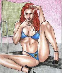 bikini bra jean_grey lewd marvel marvel_comics marvel_girl panties phoenix_(x-men) underwear x-men