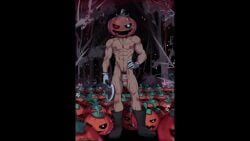 1boy 2023 2d 2d_animation animated balls bara barazoku completely_nude flaccid flaccid_penis gay halloween hi_res highres holidays jack-o'-lantern jack_o'_lantern jackray85674939 looking_at_viewer male male_focus male_nipples male_only manly mp4 muscular_male nipples nude penis pumpkin pumpkin_head solo solo_male sound tagme video yaoi