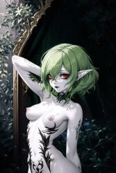 absurd_res absurdres ai_generated dark_fantasy elf_ears gardevoir glowing_eyes goth goth_elf goth_girl gothic green_hair halloween hd hi_res high_resolution highres humanized hylian_r34 mascara pale-skinned_female pale_skin perky_breasts perky_nipples petite petite_body petite_breasts petite_female pointy_ears pokémon_(species) pokemon pokemon_(species) pubic_tattoo red_eyes self_upload slim_waist thin_waist unstable_diffusion white_skin witch young young_female young_woman