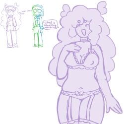 battle_for_bfdi battle_for_dream_island bfb bfdi book_(bfdi) breasts chubby doodle fluffy_hair humanized lingerie object_shows pillow_(bfdi)