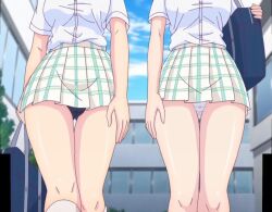 2020s 2023 20s 2d 2girls animated big_breasts breasts female hentai kokuhaku...... nur school_uniform schoolgirl tagme