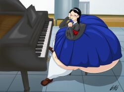 1girls ass_bigger_than_body ass_bigger_than_head ass_bigger_than_torso black_hair blush crying enormous_ass fully_clothed glasses goodnotgreat growth_academy headband huge_ass hyper hyper_ass luckyjack020 massive_ass piano school_uniform shiori_matsumoto sitting tagme