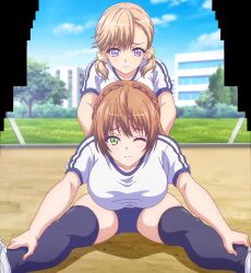 2020s 2023 20s 2d 2girls animated female hentai kokuhaku...... nur school_uniform schoolgirl sports_uniform tagme
