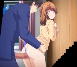 1girls 2020s 2023 20s 2d animated big_breasts blush breasts female from_behind from_behind_position hentai kokuhaku...... light-skinned_female light-skinned_male male male_penetrating_female nur penis penis_in_pussy pussy pussy_juice tagme vaginal vaginal_penetration vaginal_sex
