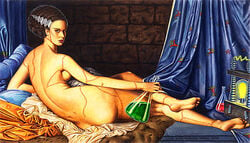 1girls 2003 art bride_of_frankenstein female fine_art_parody frankenstein grande_odalisque