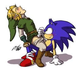 anal blue_fur crossover furry handjob hedgehog human link link_(twilight_princess) male male_only mammal multiple_males rockgaara sex sonic_(series) sonic_the_hedgehog the_legend_of_zelda twilight_princess uncensored yaoi