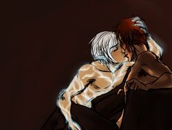 2boys color dragon_age_2 elf fenris_(dragon_age) gay male male_only multiple_males sebastian_vael tagme tattoo yaoi