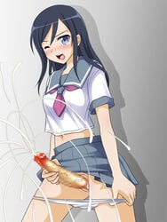 aragaki_ayase censored cum futanari mosaic_censoring my_little_sister_can't_be_this_cute ore_no_imouto_ga_konna_ni_kawaii_wake_ga_nai penis tagme