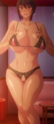 1girls big_ass big_breasts big_butt big_hips big_nipples big_thighs blush cleavage crotchless_panties dark-skinned_female dark_skin female female_focus female_only gigantic_ass gigantic_breasts gigantic_butt hourglass_figure huge_ass huge_breasts huge_butt huge_hips huge_thighs kaa-chan_no_tomodachi_ni_shikotteru_tokoro_mirareta_the_animation large_ass large_breasts large_butt lingerie looking_at_viewer milf nipple_cutout pink_pineapple plump screencap screenshot seductive seductive_body seductive_eyes seductive_look seductive_mouth seductive_pose seductive_smile seven_(animation_studio) shiori_nishimura underwear wide_hips