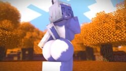 ass autumn big_ass big_butt female grey_hair huge_ass huge_butt hyper_ass lucy_the_wolf minecraft mystic100 pale_wolf_(minecraft) round_ass round_butt wolf_(minecraft)