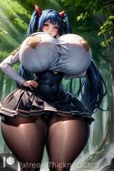 1girls absurd_res absurdres aged_up ai_generated alternate_breast_size alternate_costume big_breasts bimbo bimbo_body black_legwear blue_hair breasts busty curvaceous curves curvy curvy_body curvy_female curvy_figure curvy_hips fairy_tail female female_focus female_only hi_res high_resolution highres hourglass_figure huge_breasts legwear long_hair long_legs massive_breasts massive_thighs miniskirt panties pantyhose pussy_visible_through_clothes school_uniform schoolgirl shiny_skin skirt solo solo_female solo_focus stable_diffusion thick_thighs thicknesslord thunder_thighs tight_clothing voluptuous voluptuous_female wendy_marvell wendy_marvell_(edolas) wide_hips yellow_eyes