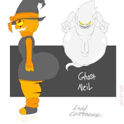 alien anthro anthro_only big_ass big_butt big_penis bubble_butt claws clothed clothing erect_penis fat_ass femboy feminine_male footwear fully_clothed gay ghost halloween halloween_costume huge_ass huge_butt jack-o-lantern lwd_cartoonz male male_only neil_lash orange_fur pumpkin_head scar_across_eye side_view sketch striped_body sweater thick thick_hips thick_legs thick_thighs tight_clothing turtleneck turtleneck_sweater veiny_penis witch_hat yellow_eyes