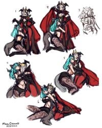 2girls alternate_costume ass big_ass breasts butt_crack byleth_(fire_emblem) byleth_(fire_emblem)_(female) cape cleavage collared_cape cuddling double_bun edelgard_von_hresvelg enlightened_byleth_(female) female female_only fire_emblem fire_emblem:_three_houses green_eyes green_hair hair_bun halloween halloween_costume hug leggings leotard long_hair minacream multiple_girls nintendo official_alternate_hair_color open_mouth patterned_legwear pointy_ears post-timeskip purple_eyes underboob vampire vampire_costume werewolf white_hair yuri