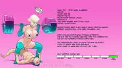 amazon amazon_position cbt character_sheet femdom glamazon koneko_queen legs male/female malesub ren villain weightlifting