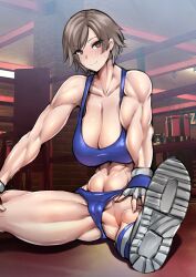 1girls 2023 abs asian asian_female athletic athletic_female bandai_namco big_breasts blush bra brown_eyes fanart gloves grey_hair japanese japanese_female kazama_asuka large_breasts light-skinned_female light_skin muscular_arms muscular_thighs namco pussy pussy_visible_through_clothes pussy_visible_through_thong shoes short_hair smile smiling_at_viewer sports_bra sweat sweatdrop sweaty_body teaindian tekken tekken_5_dark_resurrection tekken_7 thick_thighs thighs thong tomboy voluptuous voluptuous_female wet wet_body