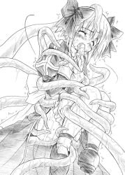 ambiguous_penetration captured covered_penetration cum dress female female_only high_priest high_priest_(ragnarok_online) implied_penetration implied_sex oral ragnarok_online restrained ribbon sex_under_clothes sex_under_dress tentacle tentacle_under_dress tentacles_under_clothes