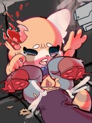 aggressive_retsuko aggretsuko anthro bodily_fluids brain crying cum cum_in_ass cum_inside death duo female female_death forced genital_fluids gore guiltstar gun gunshot gunshot_wound hi_res holding_gun holding_object holding_weapon killing male male/female necrophilia organs orgasm ranged_weapon rape retsuko sanrio size_difference snuff tears weapon