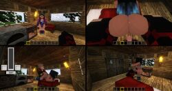 1boy 1futa 3d big_ass black_hair breasts brown_hair doggy_style erect_nipples erect_penis fellatio futa_on_male futanari horny_futa male_on_futa mine-imator minecraft mori_rose_(morirosemc) morirosemc nude_futanari outside screenshot sex_mod tagme vaginal_penetration