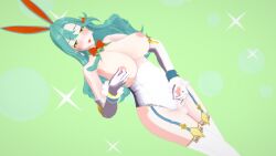 3d alternate_costume breasts bunny_ears bunny_girl bunnysuit censored chloe_(fire_emblem) fire_emblem fire_emblem_engage futa_only futanari large_breasts nintendo solo sunimo