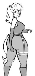 1girls 2023 4_fingers anthro armwear ass beverage big_butt biped blep blush blush_lines breasts clothed clothed_anthro clothed_female clothing container cosplay crossover crossover_cosplay cup digital_drawing_(artwork) digital_media_(artwork) dino_crisis domestic_cat elbow_gloves extended_arm eyebrow_through_hair eyebrows eyelashes felid felina_feral feline felis female female_only fingers glass glass_container glass_cup glistening glistening_eyes gloves gold-white-kott hair handwear hanna-barbera head_turned hi_res holding_beverage holding_container holding_cup holding_object long_hair looking_at_viewer looking_back looking_back_at_viewer mammal monochrome portrait pose prick_ears regina_(dino_crisis) solo solo_female standing swat_kats tail thick_thighs thigh_strap three-quarter_portrait tongue tongue_out translucent translucent_hair