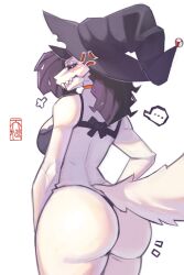 big_ass big_breasts dat_ass tianiseul wolf_ears wolf_girl wolf_tail