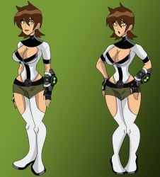 ben_10 ben_10000 ben_tennyson cleavage cleavage_cutout cleavage_window female_ben gender_transformation genderswap_(mtf) msmystica omnitrix rule_63