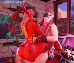 ass demon desdemona_(fortnite) drift_(fortnite) female fortnite male maline2007 straight