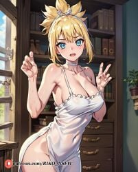 ai_generated blonde blonde_female blonde_hair dr.stone hentai kohaku kohaku_(dr.stone)