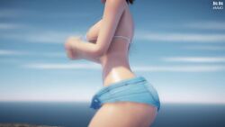 1girls 3d 60fps animated ass asymmetrical_hair audible_music bespectacled big_ass bikini_top_only black_hair booty_shorts breasts clothed clothed_female curvy dancing denim_shorts female female_only glasses hip_sway jic_jic large_filesize lighthouse longer_than_2_minutes looking_at_viewer medium_breasts medium_hair mikumikudance_(medium) mmd multicolored_hair music navel no_sex no_visible_genitalia pale-skinned_female pale_skin perky_breasts red_hair rooster_teeth ruby_rose rwby semi-rimless_eyewear shiny_skin shorter_than_3_minutes silver_eyes solo sound standing tagme under-rim_eyewear video voluptuous water watermark white_bikini wide_hips