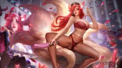 9_tails ahri edit league_of_legends lingerie nine_tailed_fox popstar_ahri richtofen vastaya