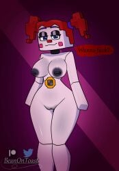 1girls baby_(fnafsl) beanontoast breasts circus_baby circus_baby_(fnaf) circus_baby_(minecraft) completely_nude completely_nude_female fazbear_&_friends fazbear_&_friends_(zamination) female female_only five_nights_at_freddy's five_nights_at_freddy's:_sister_location minecraft naked naked_female nude nude_female red_dress solo solo_female white_body