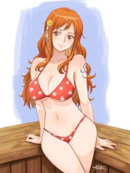 breasts female female_only jedbanner nami one_piece orange_eyes orange_hair post-timeskip solo tagme