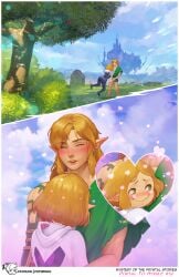 1boy 1boy1girl 1girls absurd_res absurdres ass athletic athletic_male bangs big_ass big_butt blonde_hair blush bodysuit bubble_ass bubble_butt bush bushes closed_eyes clothed clothed_female clothed_male clothing comic comic_page cosplay crossover crossover_cosplay embrace female female/male fit fit_female fit_male grass green_eyes heart high_resolution highres hug hugging hylian hylian_ears large_filesize light_skin light_skinned_female light_skinned_male link link_(tears_of_the_kingdom) long_hair male male/female marvel multiple_images nintendo open_mouth outdoors outside page_72 plant pointy_ears princess_zelda prywinko short_hair shoulder_length_hair smile spider-gwen_(cosplay) standing superhero_costume tears_of_the_kingdom the_legend_of_zelda thick_ass thick_butt tree tunic very_high_resolution wholesome zelda_(tears_of_the_kingdom)