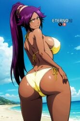 ai_generated ass bleach eternoai female female_only nai_diffusion shihouin_yoruichi sideboob solo stable_diffusion swimsuit tagme