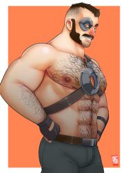 1boy 1male 1man abs arm_hair australian balls bara beard belly_hair belt big_bulge body_hair broad_shoulders bulge chest_hair cybernetic_eye doctor_anfelo facial_hair flaccid forearm_hair gloves kano_(mortal_kombat) male male_nipples male_only mortal_kombat muscles muscular muscular_male mutton_chops nipples pants penis perfect_body shiny_skin shirtless smooth_skin solo solo_male