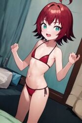 100_kanojo ai_generated blue_eyes blush kimi_no_koto_ga_dai_dai_dai_dai_daisuki_na_100-nin_no_kanojo red_hair short_hair swimsuit the_100_girlfriends_who_really_really_really_really_really_love_you yakuzen_kusuri