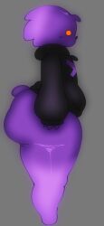 alien alien_humanoid fat_ass femboy hoodie humanoid hyper_ass plump_ass purple_body purple_skin smaller_male tucked_penis