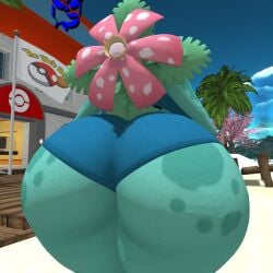 big_ass big_breasts breasts bubble_butt female ferialexonar huge_ass second_life thick_thighs venusaur wide_hips