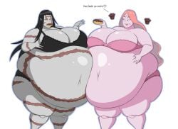 bbw bellies_touching black_bra black_underwear fat fat_ass fat_belly fat_thighs huge_belly long_hair mizz-britt overweight overweight_female pink_bra pink_skin pink_underwear queen_angella scars scars_all_over shadow_weaver she-ra_and_the_princesses_of_power ssbbw