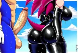 ai_generated ass blue_body breasts couple female incest magenta_fur male male/female pink_hair sonia_the_hedgehog sonic_(series) sonic_the_hedgehog sonic_the_hedgehog_(series) sonic_underground straight veiny_penis