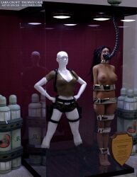 3d bound bound_arms bound_legs completely_nude completely_nude_female lara_croft lara_croft_(l.a.u.) mannequin nude nude_female thejpeger tomb_raider tomb_raider_(l.a.u.) trophy_case