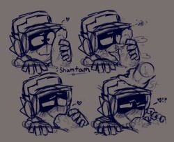 2d blowjob brawl_stars larry_(brawl_stars) robot robot_boy sketch