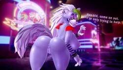 3d 3d_(artwork) 3d_artwork 3d_model absurd_res anthro anus ass ass_focus backboob big_ass big_breasts big_butt bodily_fluids breasts casual casual_nudity digital_media_(artwork) female female_only five_nights_at_freddy's five_nights_at_freddy's:_security_breach fnaf gynomorph hi_res intersex nude public public_nudity rear_view robot robot_girl rohaz roxanne_wolf_(fnaf) scottgames solo source_filmmaker steel_wool_studios sweat sweaty_butt tail teasing thick_thighs wet wide_hips