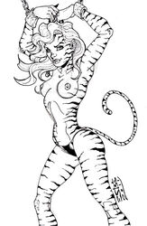 1girls 2011 artist_request avengers female_only marvel monochrome solo tagme tigra topless