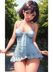 ai_generated dress futanari naughty_faun penis_bulge tagme