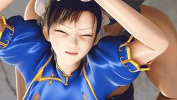 3d @oz animated bondage censored chun-li female from_behind human injury large_breasts male male_hand penetration pussy rape ripped_clothing straight street_fighter