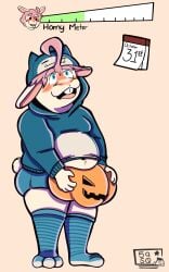 absurd_res belly fat generation_1_pokemon hi_res joshie_(calahootheyeen) lagomorph leporid male mammal meme nintendo no_nut_november non-human_only pijama pokemon pokemon_(species) pumpkin_masturbation rabbit salsa_squad slightly_chubby slightly_chubby_male snorlax solo toony