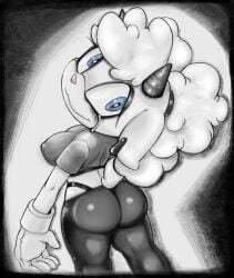 ass big_breasts blue_eyes colono female furry lanolin_the_sheep sad sega smile sonic_(series) sonic_the_hedgehog_(comics) tears thong tight_clothing