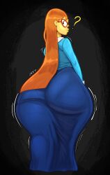 1girls ass ass_in_dress big_ass black_background bottom_heavy dat_ass dress fat_ass female female_only gluteal_fold huge_ass kindergarten_(game) kindergarten_3 large_ass looking_at_viewer looking_back massive_ass ms._lovelett n-kosi n-kosi_(coloring) orange_hair pantylines png solo teacher thick_ass thick_thighs thunder_thighs wide_hips